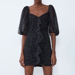 Zara Polka Dot Dress - Classic & Flowy - Size S